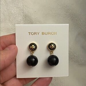 Tory Burch Gold and black dangle Earrings